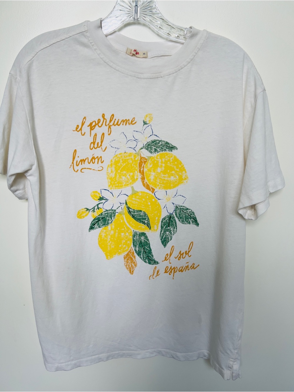 Marine Layer Hemp women’s White Lemon Graphic Tee - Picture 5 of 6